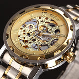 The winner men's fashion business casual space engraved gold watchband manual mechanical watches - Heritage cosmetics and beauty care