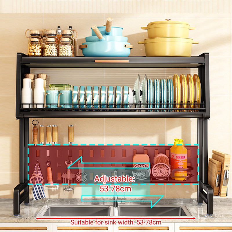 Retractable Hole Plate Kitchen Countertop Dish Drain Rack Multifunctional - Heritage cosmetics and beauty care