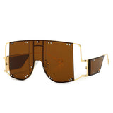 Metal big frame sunglasses - Heritage cosmetics and beauty care