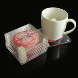 Creative Floral Brain Slices Acrylic Coasters Party Favors - Heritage cosmetics and beauty care