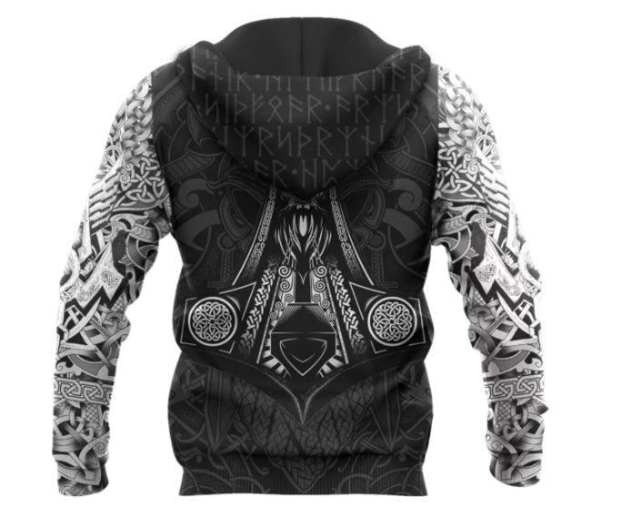 Viking Odin Best Viking Tattoo 3D Hoodies Men Women Hipster Streetwear Outfit Heritage cosmetics and beauty care