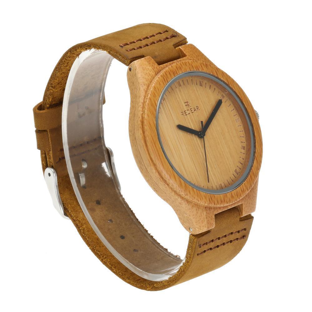 Wooden watch leather couple models bamboo and wood watches - Heritage cosmetics and beauty care