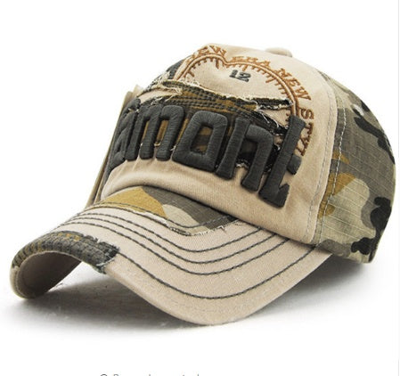 Camouflage baseball cap outdoor sunshade hats for men and women, European and American hats for leisure - Heritage cosmetics and beauty care