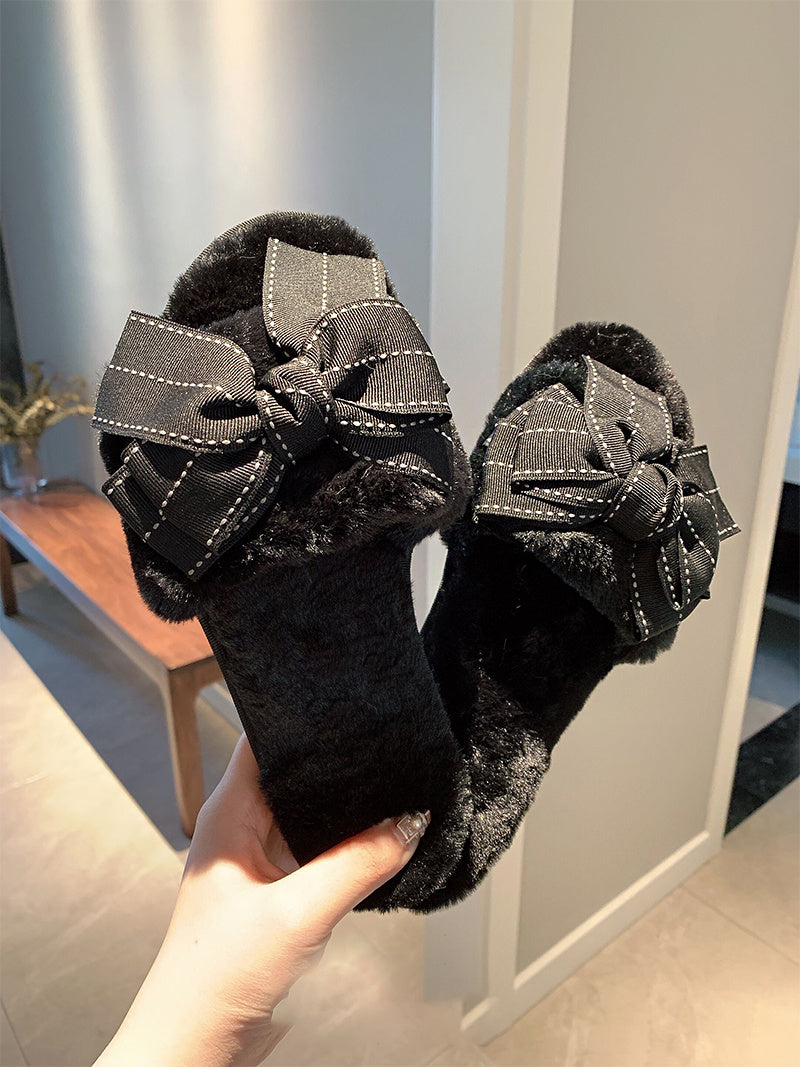 Bowknot cotton slippers - Heritage cosmetics and beauty care