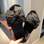 Bowknot cotton slippers - Heritage cosmetics and beauty care