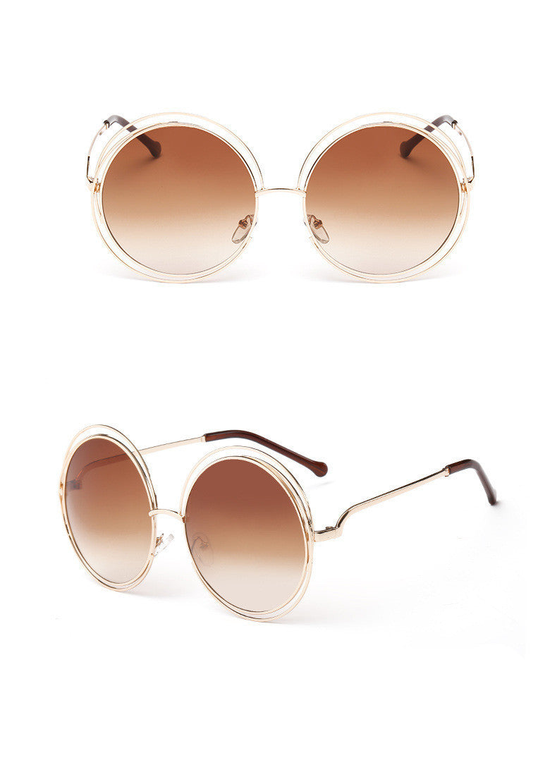 Round metal cutout sunglasses - Heritage cosmetics and beauty care