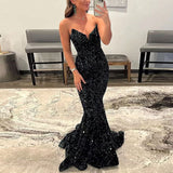 Sequin Evening Dresses For Women Formal  Long Prom Party Gowns - Heritage cosmetics and beauty care