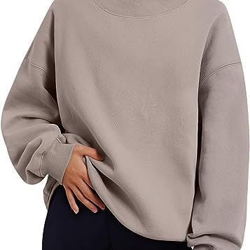 Casual Style Fleece Shirt Thick Half Turtleneck Loose Women's Sweater