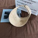 Fashion sunshade sunscreen straw raffia ladies sunshade hat - Heritage cosmetics and beauty care