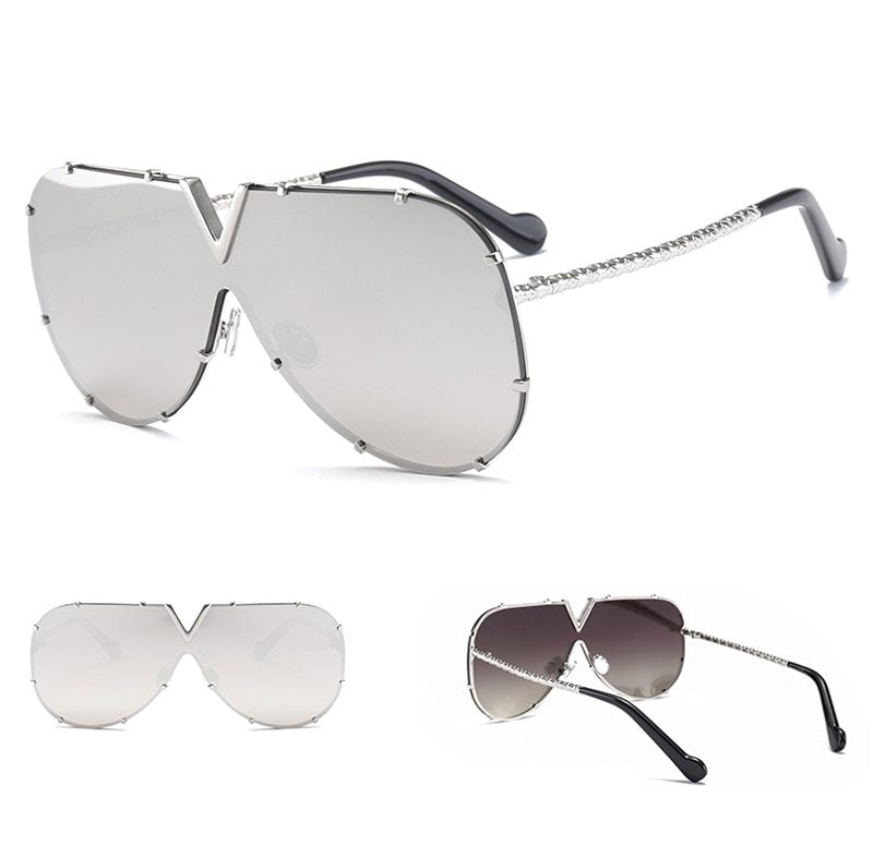 Sunglasses, men, women, men and women, sunglasses, frameless, rivet, personality glasses - Heritage cosmetics and beauty care