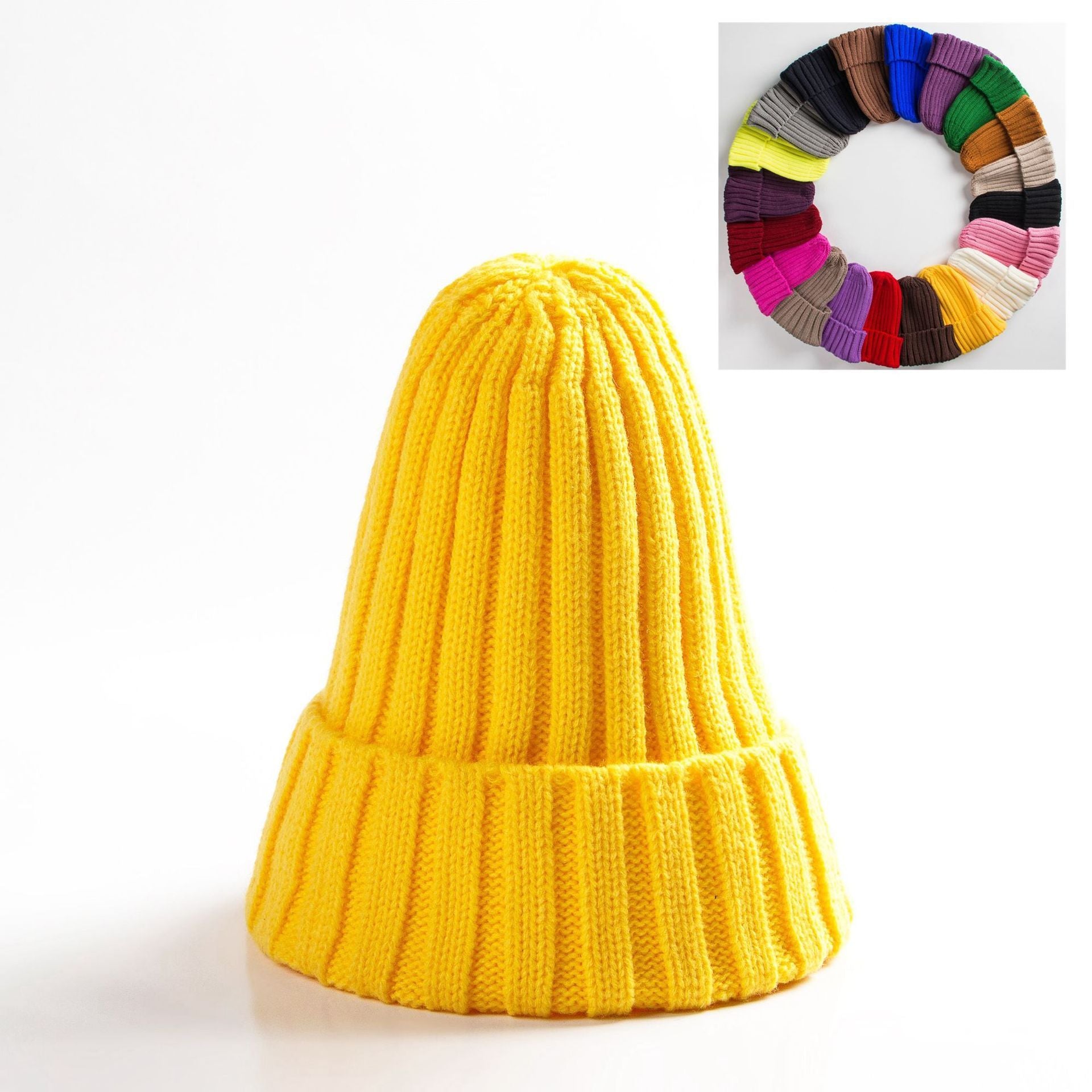 New Woolen Curly-brimmed Winter Warm Knitting Pointed Hats - Heritage cosmetics and beauty care