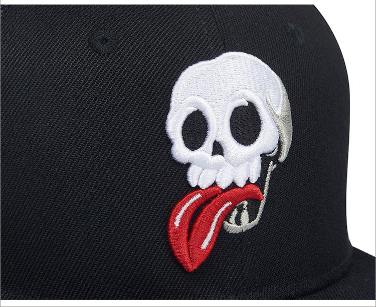 Embroidered Skull Hip Hop Polyester Hat - Heritage cosmetics and beauty care