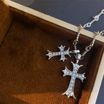 Fashion Jewelry Cross Long Necklace For Women All-match Sweater Chain - Heritage cosmetics and beauty care