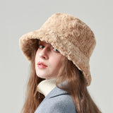 Lambswool Fisherman Hat Winter Warm Fashionable Solid Color Hats For Women - Heritage cosmetics and beauty care