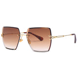 Frameless Trimmed Square Sunglasses - Heritage cosmetics and beauty care