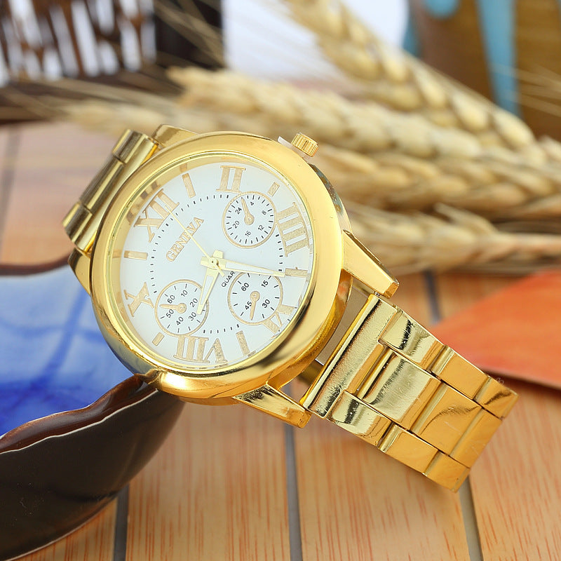 Quartz watch with steel strap - Heritage cosmetics and beauty care