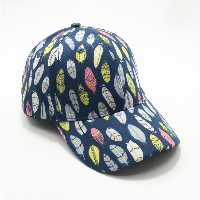 Women's Fashion Leaf Print Baseball Cap - Heritage cosmetics and beauty care