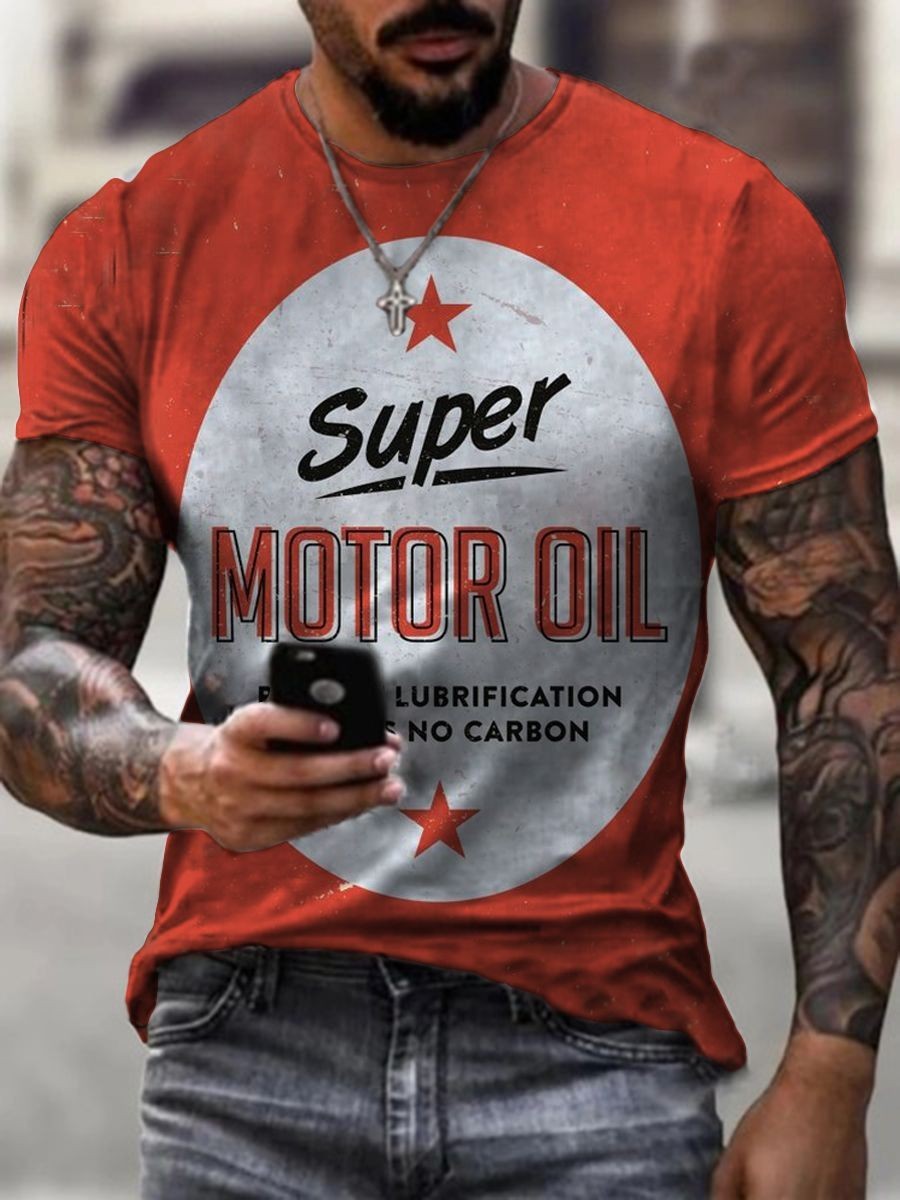 New Fashion Casual Digital Printed Round Neck Short-sleeved T-shirt Men's Wholesale - Heritage cosmetics and beauty care