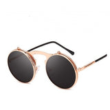 Round frame flip sunglasses - Heritage cosmetics and beauty care