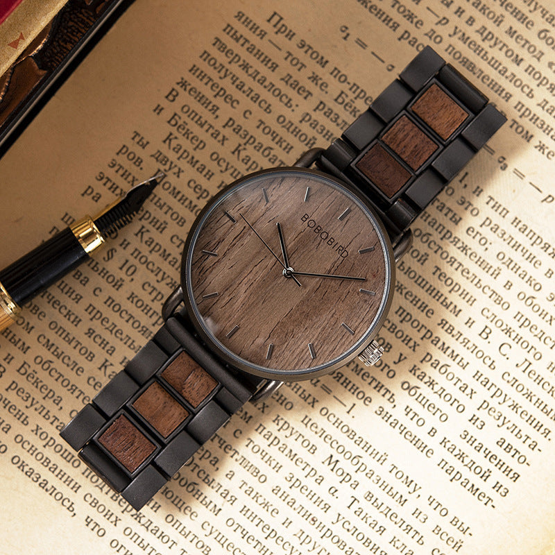 Retro style waterproof men's wooden watch - Heritage cosmetics and beauty care