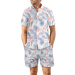 European Size Men's Casual Loose Shirt Suit Hawaii Seaside 3d Digital Printing Beach Short Sleeve Shorts - Heritage cosmetics and beauty care