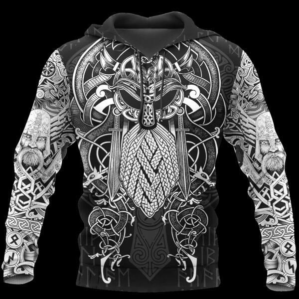 Viking Odin Best Viking Tattoo 3D Hoodies Men Women Hipster Streetwear Outfit Heritage cosmetics and beauty care