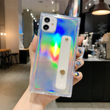 Square Transparent TPU Laser Cardboard Phone Case Heritage cosmetics and beauty care