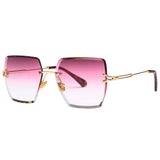 Frameless Trimmed Square Sunglasses - Heritage cosmetics and beauty care