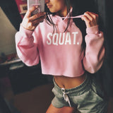 Women Fashion Active Hoodies Long Sleeve Crop Top Letter Print Loose Hooded sudaderas mujer harajuku hoodie sweat femme NEW Heritage cosmetics and beauty care