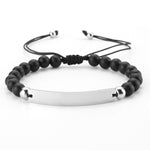 Personalized Beaded Adjustable Engraved Bar Bracelets - Heritage cosmetics and beauty care