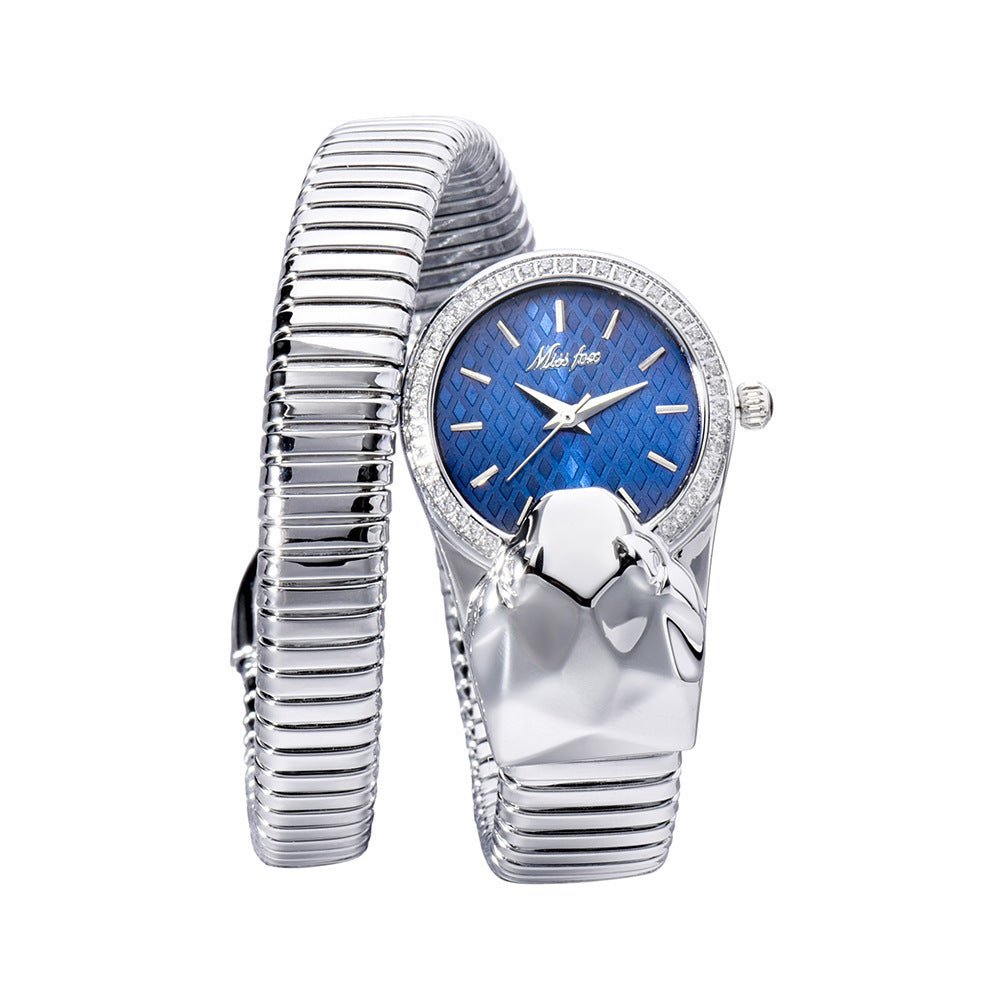 Women's Fashion Trend Diamond-encrusted Snake Watch - Heritage cosmetics and beauty care