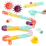 Kids Bath Toys Wall Suction Cup Marble Race Run Track Bathroom Bathtub Baby Play Water Games Toy Kit for Children - Heritage cosmetics and beauty care