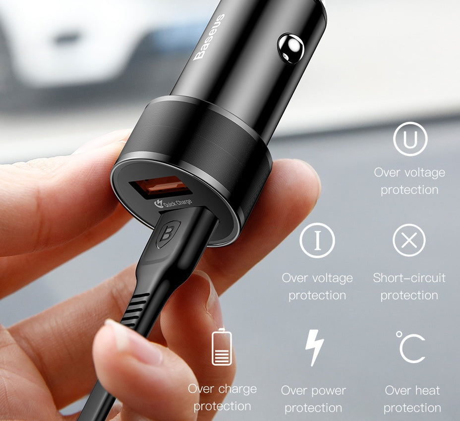 Small Screw Car Charger Dual USB QC3.0 36W Flash Charger Heritage cosmetics and beauty care