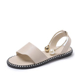 Sandals female pearl buckle - Heritage cosmetics and beauty care