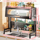 Retractable Hole Plate Kitchen Countertop Dish Drain Rack Multifunctional - Heritage cosmetics and beauty care