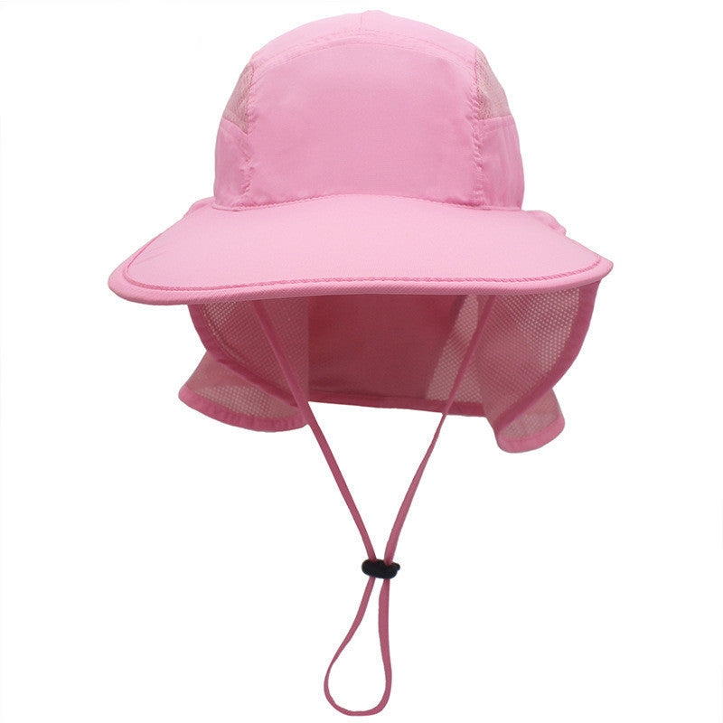 Wide-brimmed Sunhat For Men And Women In Summer Polyester Quick-drying Hat Mountain Fishing Bucket Hats With Neck Guard - Heritage cosmetics and beauty care