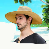 Breathable Mesh Big Brim Straw Hat Men's Outdoor Sun Protection - Heritage cosmetics and beauty care