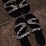 Diamond flat sandals slippers - Heritage cosmetics and beauty care