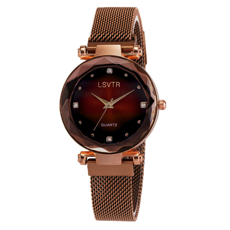 Women's Starry Quartz Lazy Magnet Strap Iron-absorbing Watch - Heritage cosmetics and beauty care