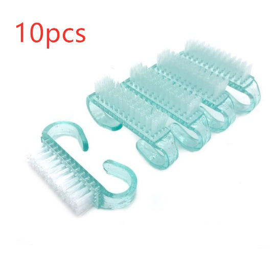 10 Pieces Nail Cleaning Clean Brush Hot sales Tool File Manicure Pedicure Soft Remove Dust Small Angle Clear Tools Sets - Heritage cosmetics and beauty care