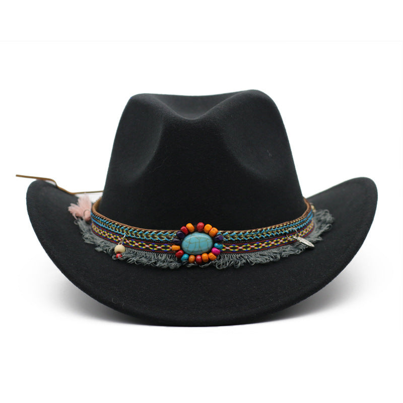 Cowboy Hats Curled Felt Riding Men And Women - Heritage cosmetics and beauty care