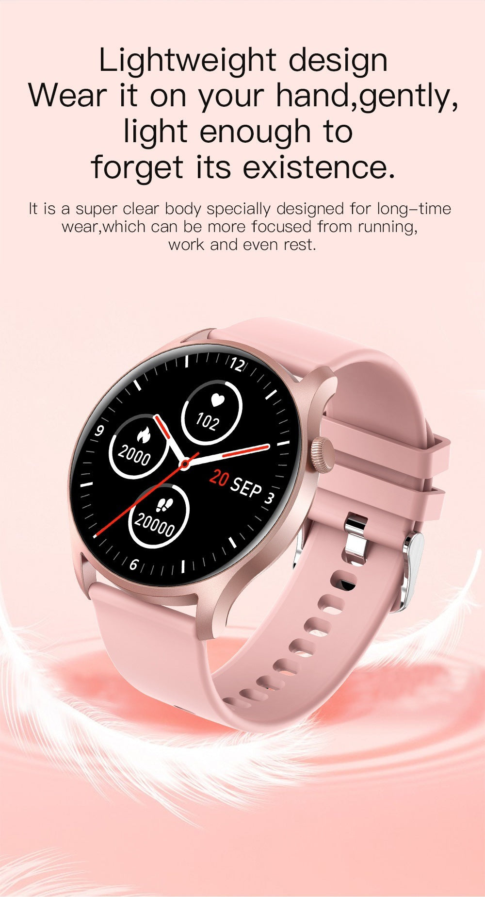 Smart Full Touch Multi-function Heart Rate Blood Pressure Monitoring Information Reminder Sports Bluetooth Watch - Heritage cosmetics and beauty care