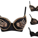 Women Nightclub Black Finger Bra - Heritage cosmetics and beauty care