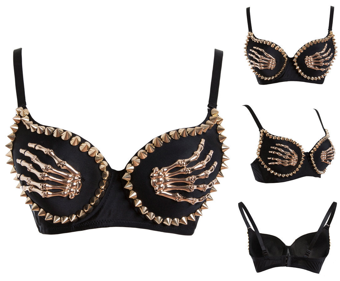 Women Nightclub Black Finger Bra - Heritage cosmetics and beauty care