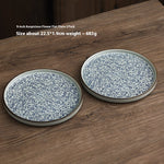 Underglaze Hotel Tableware Ceramic Barbecue Plate - Heritage cosmetics and beauty care