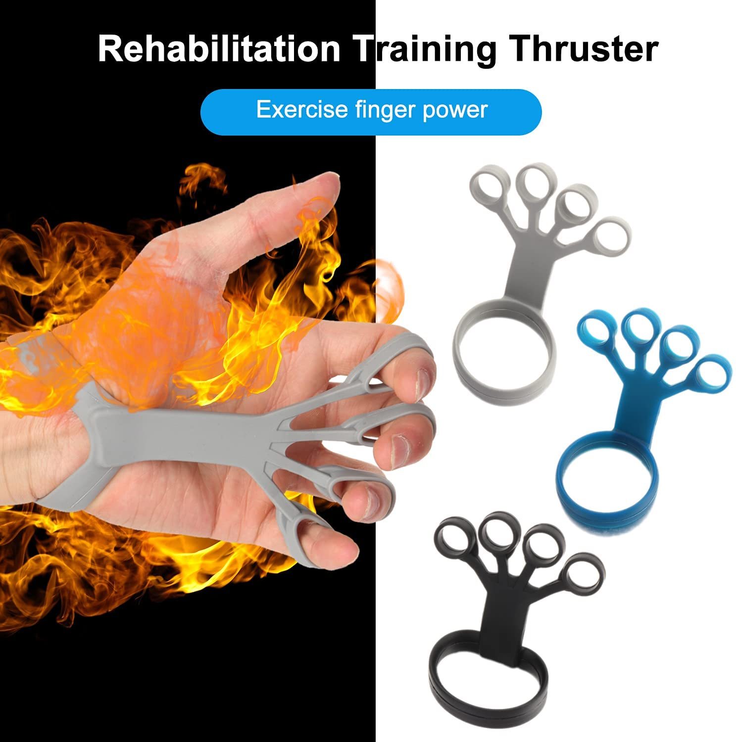 Silicone Grip Device Finger Exercise Stretcher Arthritis Hand Grip Trainer Strengthen Rehabilitation Training To Relieve Pain - Heritage cosmetics and beauty care