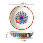 Ceramic Tableware Pastoral Style Home Plate Dinner Plate - Heritage cosmetics and beauty care