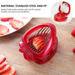 Red Strawberry Slicer Plastic Fruit Carving Tools Salad Cutter Berry Strawberry Cake Decoration Cutter Kitchen Gadgets - Heritage cosmetics and beauty care