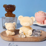 Silicone Mold Bear Shape Ice Cube Maker Chocolate Cake Mould Candy Dough Mold For Coffee Milk Tea Fondant Whiskey Ice Mold Heritage cosmetics and beauty care