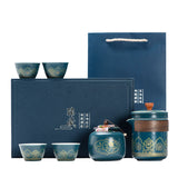 Tea Set Suit Ceramic One Pot Four Cups Gift Box - Heritage cosmetics and beauty care